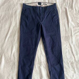 Ben Sherman Navy Blue Slim Fit Stretch Pants Men's 34W x 32L